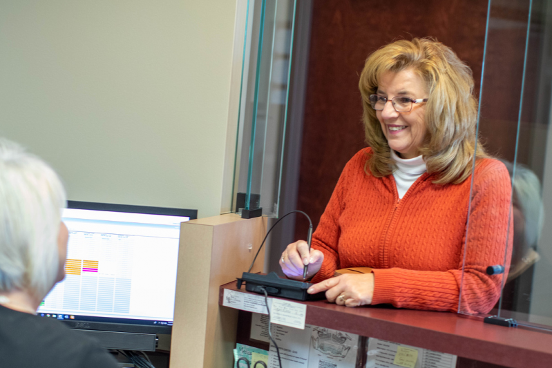 Patient at Front desk registering
